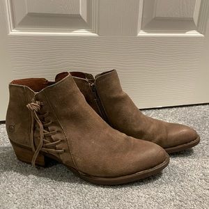 Born brown leather booties size 11